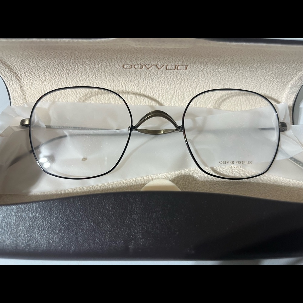 OLIVER PEOPLES CARLES 47mm Optical Frame MSRP$507 Antique Gold
